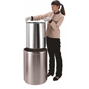 Cubo de basura de acero inoxidable ecológico Southern de 92 litros, diseño abatible, capacidad extra grande para lugares públicos, servicios de hotel - Product Image 3