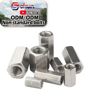 Factory Professional Manufacturing DIN 6334 Long Nut: Galvanized Hexagon Coupling Nuts
