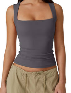 Venta al por mayor <span class=keywords><strong>de</strong></span> alta calidad, camisetas con mangas para mujer, camiseta con logotipo personalizado, Tops cortos lisos <span class=keywords><strong>de</strong></span> verano para mujer - Product Image 5