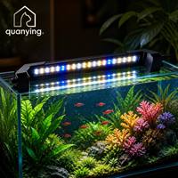 Lumière LED pour aquarium Quanying Pet 8 mm ultra-mince, CRI élevé 92Ra+, spectre complet, pour aquarium planté d'eau douce, dimmable