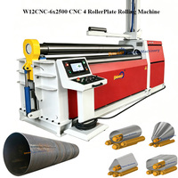 Machine à cintrer les plaques à quatre rouleaux W12CNC 6x3100, épaisseur 6 mm, 3100 mm, acier au carbone et inoxydable