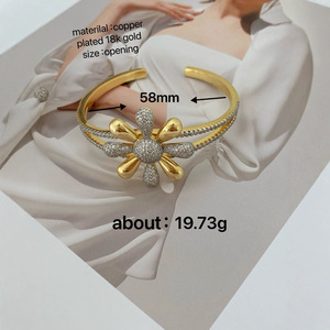 แฟชั่นขายดีเดซี่สองสีฝังเพทายขนาดเล็กแหวนอเนกประสงค์สุดหรูสำหรับงานแต่งงานปาร์ตี้ของขวัญ - Product Image 3