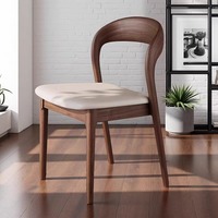 Chaises de salle à manger en bois de luxe confortables de style nordique moderne, pour hôtel, cuisine, salon, table basse, banquet rétro