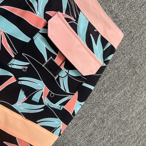 Men's Quick Dry Board Shorts Floral Print Drawstring Waist <b>Mid</b> Length Casual Swimwear with Pockets - Product Image 6