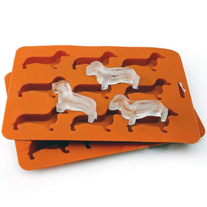 Dachshund con chó hình con chó con sô cô la nến Biscuit fondant Khuôn <span class=keywords><strong>Silicone</strong></span> <span class=keywords><strong>Ice</strong></span> <span class=keywords><strong>Cube</strong></span> khay khuôn mẫu cho nướng - Product Image 1