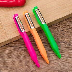 Éplucheurs en acier inoxydable et plastique, lot de 3, éplucheurs manuels pour fruits et légumes, faciles à nettoyer - Product Image 2