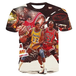Envío Gratis, camiseta Bulls 23 M.<span class=keywords><strong>J</strong></span> michael Flying Man con estampado 3D, camisetas deportivas para hombres y mujeres - Product Image 4