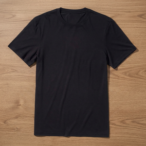 Camisetas de cuello redondo para hombre, 100% algodón peinado, suaves, transpirables, con serigrafía y bordado frontal, personalizadas, anti-bolitas, holgadas, formales. - Product Image 3