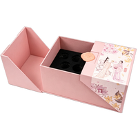 Boîte rigide personnalisée avec logo en relief, impression quadricolore, laminage mat, emballage cadeau de luxe, pliable, pour collier avec rose éternelle