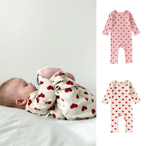 <span class=keywords><strong>Tuta</strong></span> per bambini 2025 per ragazze in stile primaverile in puro cotone categoria un Set per vestiti da neonato con chiusura a bottoni per uomo e donna pagliaccetti per neonati - Product Image 3
