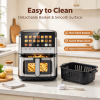 Air Fryer, Air Fryer Digital Kapasitas Besar Gaya Retro, Air Fryer Sehat Bebas Minyak untuk Rumah Tangga OEM