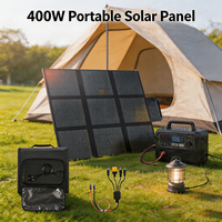 Panneau solaire monocristallin pliable léger et étanche noir 400W avec une efficacité de 23% pour le camping et les camping-cars