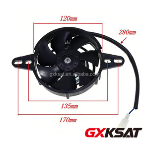 Ventilateur de radiateur universel en aluminium GXKSAT pour radiateurs Shineray 120 mm 12 V 35 W 7 pales, ventilateur de refroidissement OEM - Product Image 3