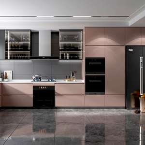 ตู้ครัวไม้เนื้อแข็งขนาดสั่งทำพิเศษ เป็นมิตรต่อสิ่งแวดล้อม ผลิตจากวัสดุคุณภาพ - Product Image 1