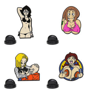 Broches <span class=keywords><strong>de</strong></span> solapa con personajes femeninos sexys con temática <span class=keywords><strong>3D</strong></span>, broches <span class=keywords><strong>de</strong></span> estilo moderno y tradicional, técnica chapada <span class=keywords><strong>de</strong></span> <span class=keywords><strong>películas</strong></span> coreanas japonesas - Product Image 1