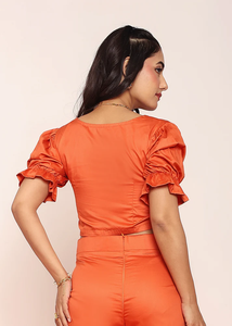 Top Corto con Recortes Florales para Mujer, Blusa Elegante de Verano, Moda Casual para Fiestas, Top Chic para Salir - Product Image 3