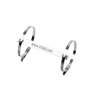 100 Piezas/Bolsa de Bridas de Acero Inoxidable SS304/316 Súper Resistentes a la Corrosión, Placas de Identificación Metálicas para Marcar Cables Eléctricos <span class=keywords><strong>INFA</strong></span> - Product Image 4