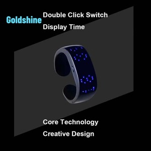 Rave Party Festival Concert <span class=keywords><strong>Magic</strong></span> LED Wristband 9 Patterns Glowing Scrolling LED Display <span class=keywords><strong>Bracelet</strong></span> pour Concerts et Promotions - Product Image 4