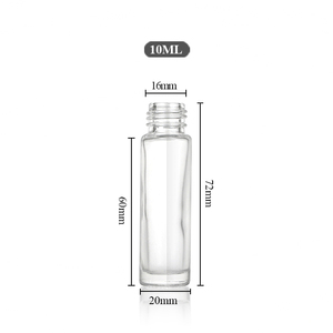 10 Ml 10 Ml Thủy Tinh Trong Suốt Nước Hoa Lăn Khử Mùi Cuộn Trên Tinh Dầu Chai Với Thép Không Gỉ Lăn Bóng Và Nhôm Có Nắp Đậy - Product Image 5
