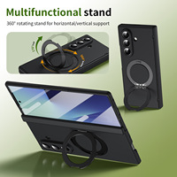 360 ° Étui de téléphone rotatif pour Samsung Z Fold 8 Ultra 7 6 5 4 3, coque magnétique pliable avec protection d'écran en verre