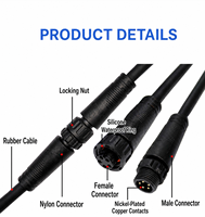 Connecteur M12 câblable sur site 2 3 4 5 8 broches Mâle Femelle IP67 Raccord fileté Connecteur M12 câblable sur site