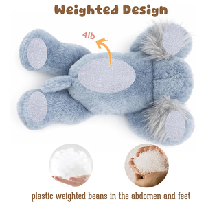 Koala di peluche grigio da 4 libbre, morbido e coccoloso, da 20 pollici, ideale come regalo di compleanno, per letto e divano, animali di peluche ponderati e accoglienti - Product Image 4
