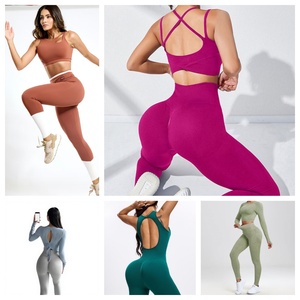 Conjunto de Yoga Alo al por Mayor, Sudadera de Yoga Transpirable para Mujer, Leggings de Yoga de Cintura Alta para Mujer, Ropa de Yoga sin Costuras para Fitness - Product Image 3