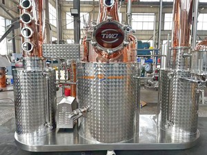 Equipo de Destilación de Alcohol de Cobre TW Comercial de 300L 500L para la Venta, Máquina para la Elaboración de Licores Artesanales - Product Image 5
