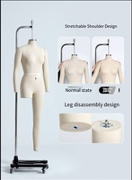 Maniquí de Cuerpo Completo Profesional para Mujer, Marca Luoben, Color Blanco, Talla Asiática 86, Hombros y Brazos Plegables de Fibra de Vidrio