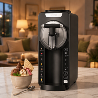 Nouvelle machine à crème glacée instantanée de comptoir, design vertical, qualité alimentaire, pour usage domestique, capacité 2,0 litres, pour préparation rapide et facile.