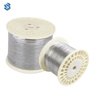 Cable de acero inoxidable recubierto de PVC Cable de acero recubierto de nailon de 7mm