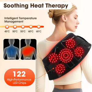 Ceinture lombaire chauffante sans fil à vibration pour massage du <span class=keywords><strong>dos</strong></span>, avec minuterie intelligente – Vente en gros à prix réduit - Product Image 3
