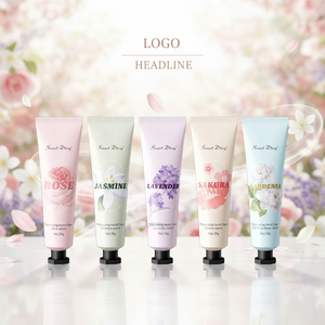 Set de Viaje Floral Personalizable, Crema de Manos Hidratante para Adultos, Fórmula Herbal Blanqueadora y Nutritiva - Product Image 1