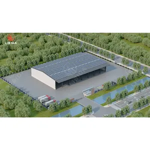 Prefabricated Workshop Galvanized Industrial Prefab Design Workshop Prefab Factory Building Warehouse Steel Structure Warehouse