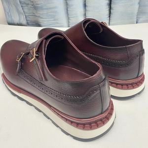 Zapatillas de Hombre, Estilo Brogue, Zapatos para Hombre Maduro, Cuero Vacuno Cepillado, Estilo Monk, Modernos, con Suela Tipo Cupsole, Aspecto Casual pero Sofisticado - Product Image 5