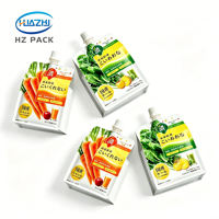 Pochette à fond plat avec bec verseur, impression en héliogravure de qualité alimentaire, pour jus de légumes, yaourt, gelée liquide, emballage pour aliments pour bébés