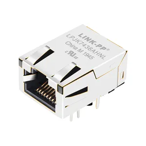 L869-1A1T-32 Tab Up 10/100/1000 Base-t Conector RJ45 do perfil baixo com Leds