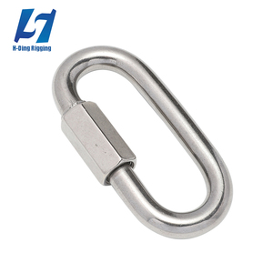 איכות גבוהה בצורת D פלדת אל-חלד קישורים מהירים מסלול שרשרת טבעת חיבור אבזם נדנדה לטיפוס תעשייה כבדה - Product Image 4