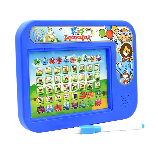 Educational Toy 2 in 1 Spanish Educational Reading Tablets Machine Learning Toys for Kids Learning Charts Electronic Interactive Talking Chart