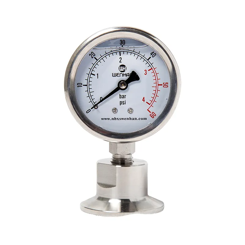 New Design Wholesale Mbar High Capacity Glycerin Filled Pressure Gauge Radial