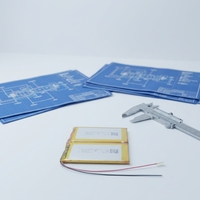 Paket baterai lithium polimer 10000mAh, 2 baterai secara paralel, dengan papan BMS, cocok untuk lampu LED
