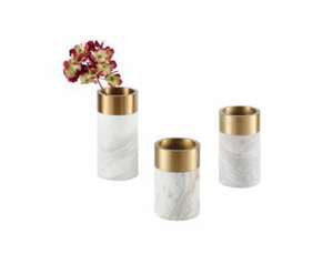 Fabricante al por mayor florero de metal simple moderno Maceta de aluminio arreglo floral exportador de la India - Product Image 2