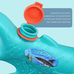 Groothandel Zomer Buiten Spuitpistool Kinderspeelgoed Plastic Kleurrijk Cartoon Haai Waterpistool 2025 - Product Image 4
