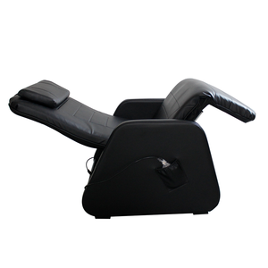 Poltrona Reclinabile Manuale <span class=keywords><strong>in</strong></span> <span class=keywords><strong>Tessuto</strong></span> Effetto Pelle Nera a Gravità Zero, Design Moderno con Funzione Estensibile, Telaio <span class=keywords><strong>in</strong></span> Metallo, Stile Regolabile - Product Image 3