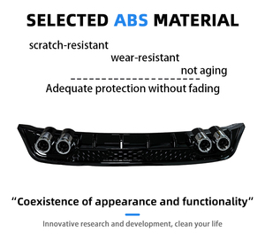 Diffuseur de pare-chocs arrière pour voiture, compatible avec <span class=keywords><strong>Seat</strong></span> <span class=keywords><strong>Leon</strong></span> 14-18, noir brillant ABS longue durée, sans décoloration - Product Image 3