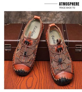 Sandalias de Playa al por Mayor 2021, Zapatos de Vestir Transpirables para Hombre, Zapatos de Cuero para Hombre, Sandalias Planas - Product Image 6