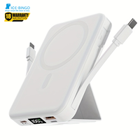 Batterie externe magnétique portable ultra-mince 15W 5000mAh à chargement sans fil, personnalisable avec logo, vente en gros d'usine, modèle OEM, très populaire