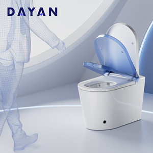 Appareil sanitaire moderne automatique monté au <span class=keywords><strong>sol</strong></span> avec capteur de pied de chasse automatique allongé Réservoir d'eau dissimulé Toilette intelligente intelligente - Product Image 4