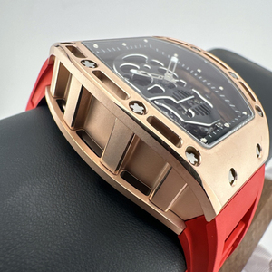 Reloj Mecánico de Edición Limitada con Diseño de Calavera, Correa de Goma, Estilo Casual de Negocios para Hombre, en Oro Rosa - Product Image 5