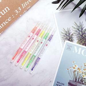 Set di 6 Penne Colorate a Doppia Punta Evidenziatori per Studenti Penne per Evidenziare Punti Chiave - Product Image 3